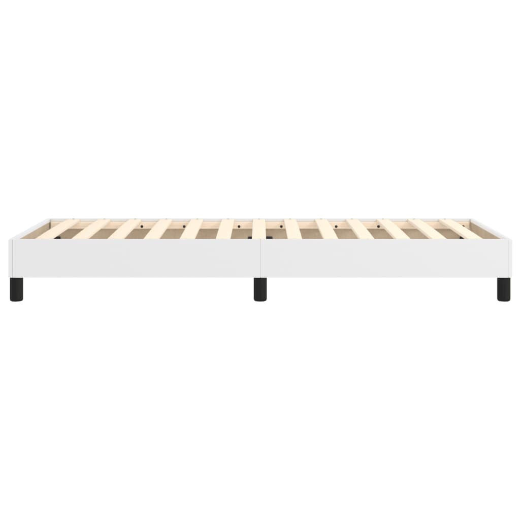  Rám na boxspring posteľ, biely 90x200 cm, umelá koža