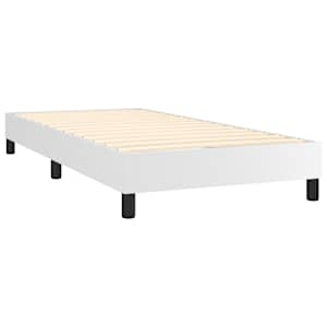 Rám postele s boxspringem bílá 100 x 200 cm umělá kůže - obrázek 4
