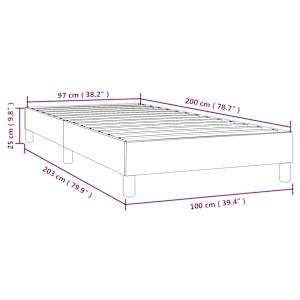 Rám postele s boxspringem krémová 100 x 200 cm umělá kůže - obrázek 9