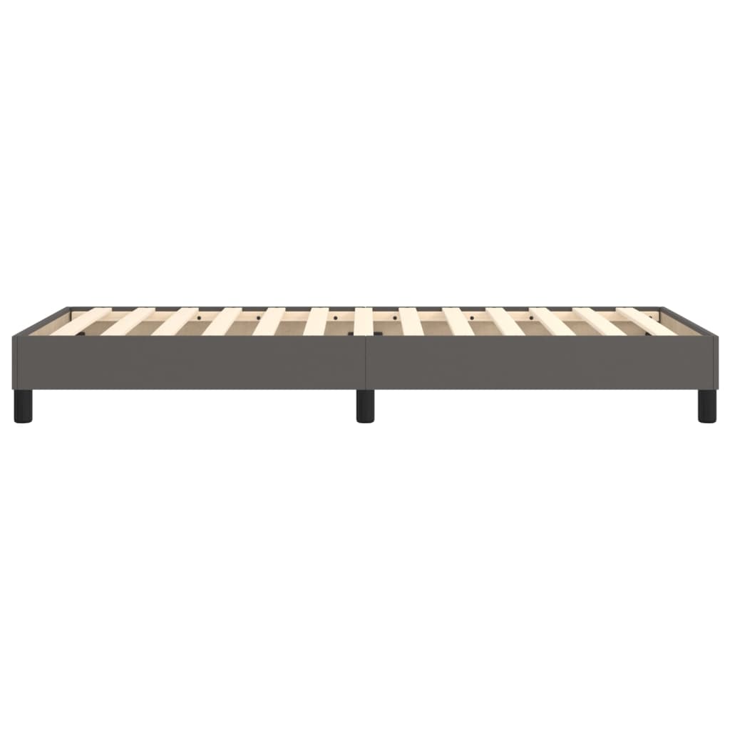 Cadru de pat box spring, gri, 100x200 cm, piele ecologică