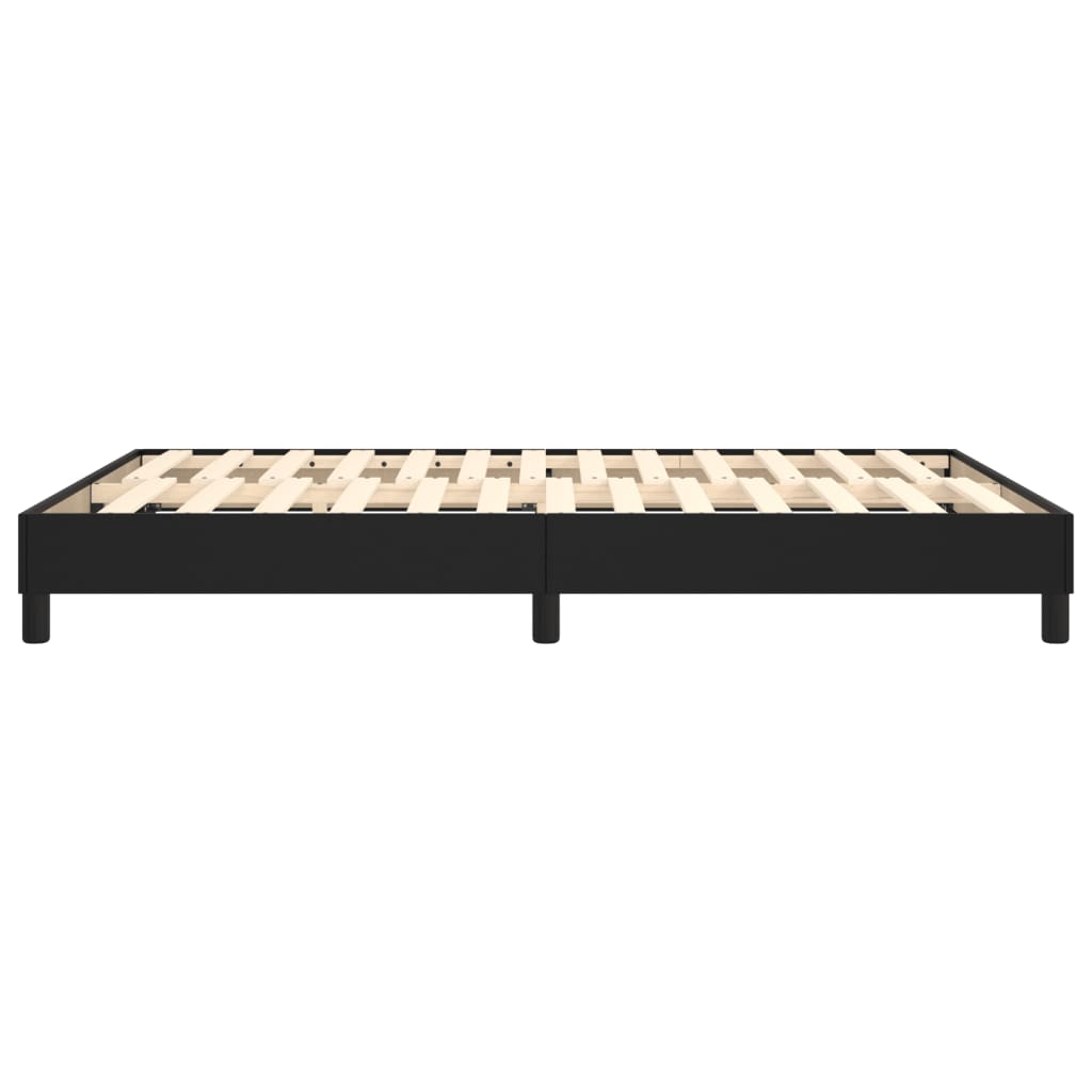 Cadru de pat box spring, negru, 140x190 cm, piele ecologică