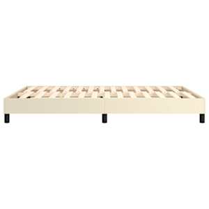 Rám postele s boxspringem krémová 140 x 190 cm umělá kůže - obrázek 6