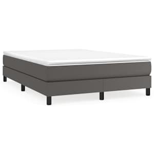 Rám postele s boxspringem šedá 140 x 190 cm umělá kůže - obrázek 2