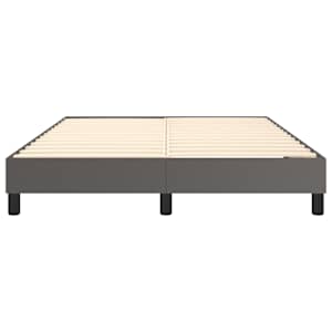 Rám postele s boxspringem šedá 140 x 190 cm umělá kůže - obrázek 5