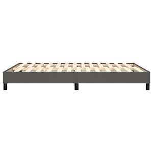 Rám postele s boxspringem šedá 140 x 190 cm umělá kůže - obrázek 6