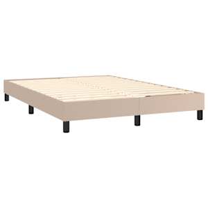 Rám postele s boxspringem cappuccino 140x190 cm umělá kůže - obrázek 4