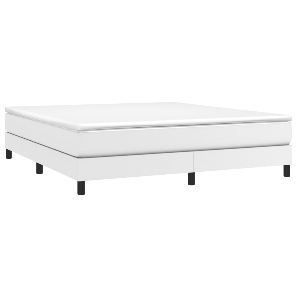 vidaXL Bedframe kunstleer wit 160x200 cm afbeelding