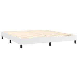 Rám postele s boxspringem bílá 160 x 200 cm umělá kůže - obrázek 4