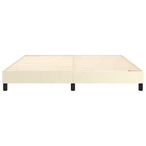 Rám postele s boxspringem krémový 160x200 cm umělá kůže - obrázek 5