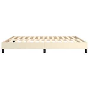 Rám postele s boxspringem krémový 160x200 cm umělá kůže - obrázek 6