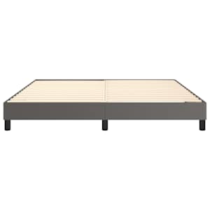 Rám postele s boxspringem šedá 160 x 200 cm umělá kůže - obrázek 5