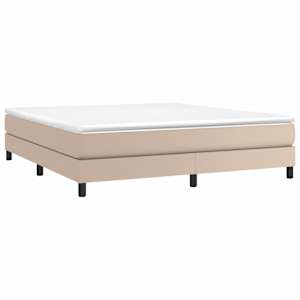 Rám postele s boxspringem cappuccino 160x200 cm umělá kůže - obrázek 3
