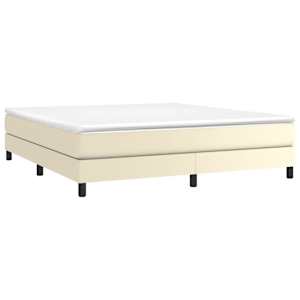 Rám postele s boxspringem krémový 180x200 cm umělá kůže - obrázek 3
