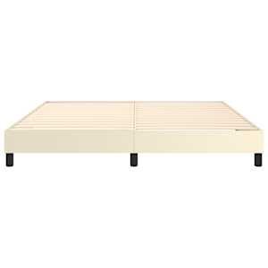 Rám postele s boxspringem krémový 180x200 cm umělá kůže - obrázek 5