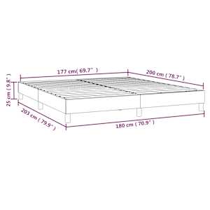 Rám postele s boxspringem hnědá 180 x 200 cm umělá kůže - obrázek 9