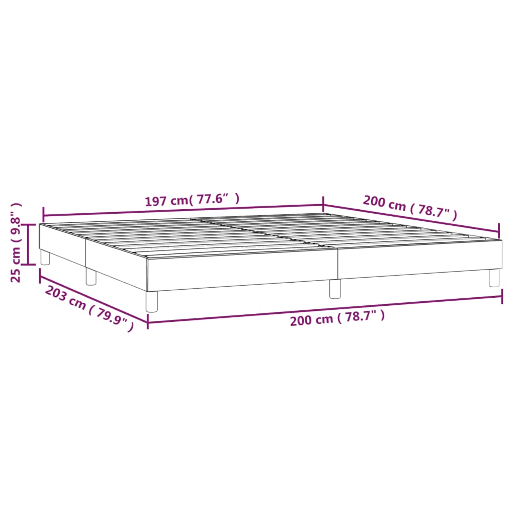 Rám postele hnědá 200 x 200 cm umělá kůže