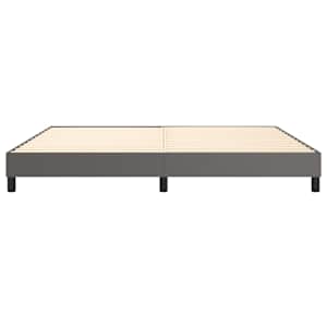 Rám postele s boxspringem šedá 200 x 200 cm umělá kůže - obrázek 5