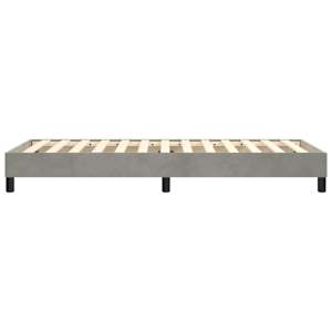 Rám postele s boxspringem světle šedá 90 x 190 cm samet - obrázek 6