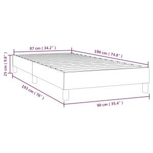 Rám postele s boxspringem světle šedá 90 x 190 cm samet - obrázek 10