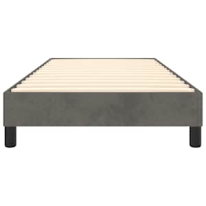 Rám postele s boxspringem tmavě šedý 90 x 200 cm samet - obrázek 5