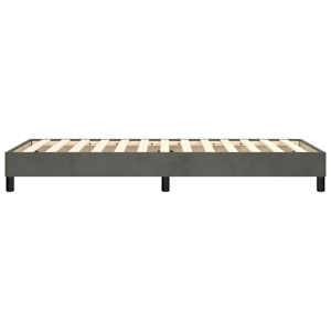 Rám postele s boxspringem tmavě šedý 90 x 200 cm samet - obrázek 6