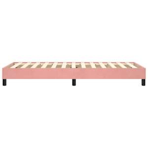Rám postele s boxspringem růžový 90 x 200 cm samet - obrázek 6