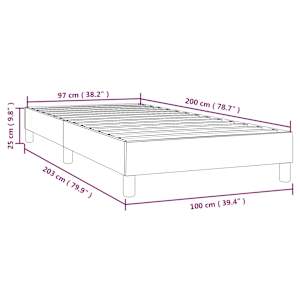 Rám postele s boxspringem světle šedá 100 x 200 cm samet - obrázek 10