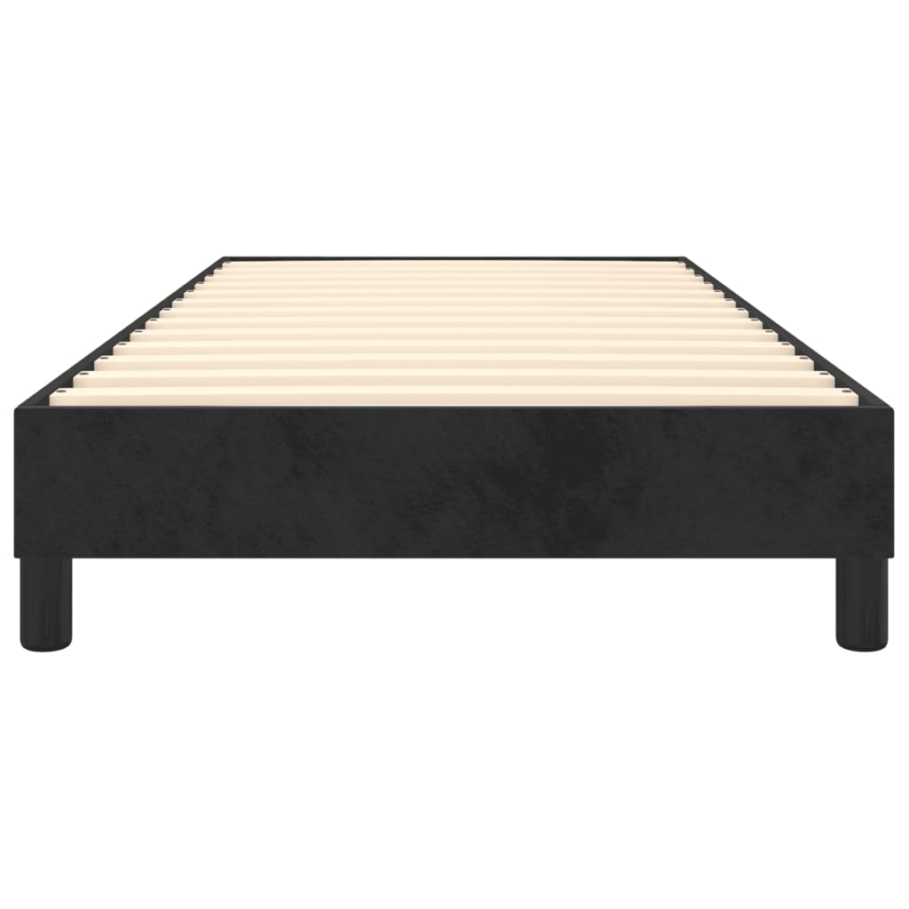 Cadru de pat box spring, negru, 100x200 cm, catifea