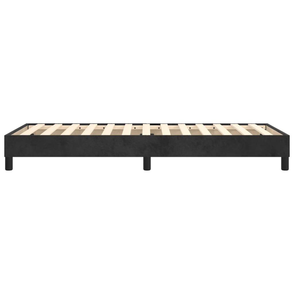 Cadru de pat box spring, negru, 100x200 cm, catifea