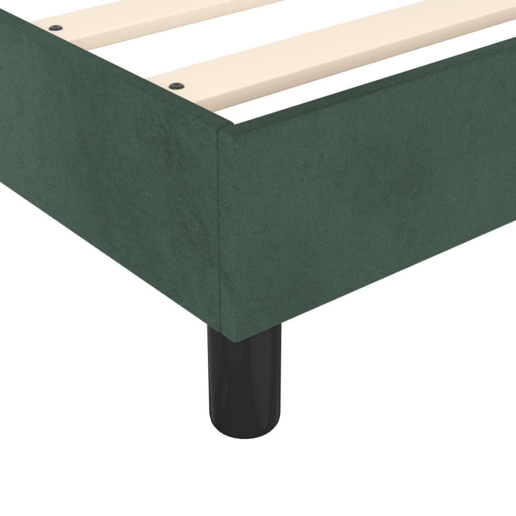 Cadru de pat box spring, verde închis, 120x200 cm, catifea