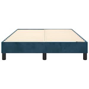 Rám postele s boxspringem tmavě modrý 120 x 200 cm samet - obrázek 5