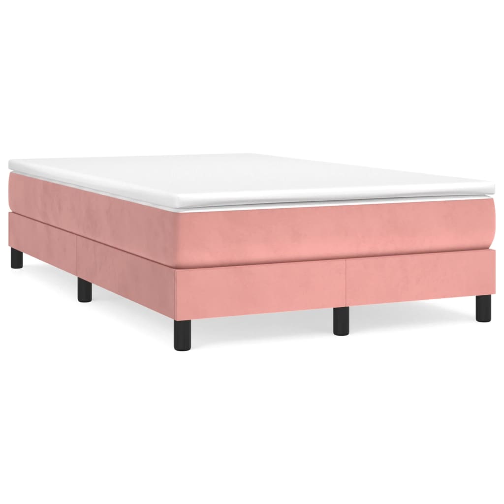 VidaXL Boxspring Bed Fluweel Roze 120x200 Cm
