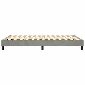 Rám postele s boxspringem světle šedý 140 x 190 cm samet - obrázek 6
