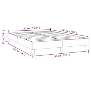 Rám postele s boxspringem světle šedý 140 x 190 cm samet - obrázek 9