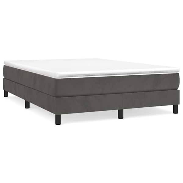 vidaXL vedrumadratsi voodiraam, tumehall, 140x190 cm, samet
