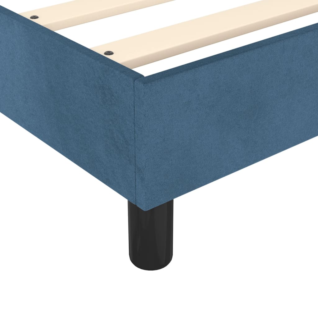 Box spring postel tmavě modrá 140 x 190 cm samet