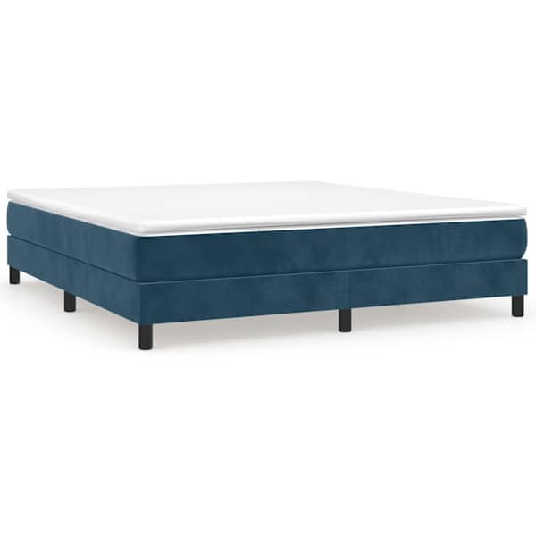 vidaXL vedrumadratsi voodiraam Tumesinine 160x200 cm samet
