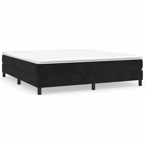 vidaXL vedrumadratsi voodiraam, must, 180x200 cm, samet