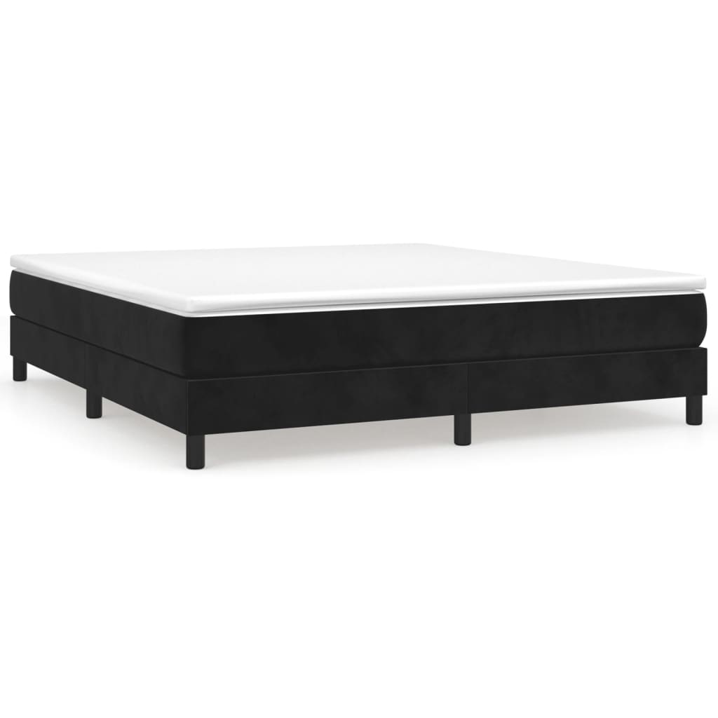 vidaXL Boxspringframe fluweel zwart 180x200 cm