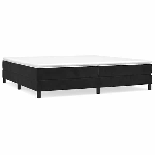 vidaXL vedrumadratsi voodiraam, must, 200x200 cm, samet