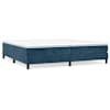 vidaXL vedrumadratsi voodiraam Tumesinine 200x200 cm samet