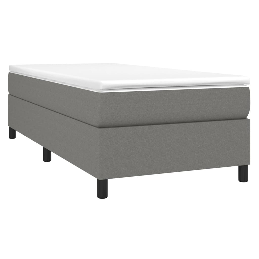 vidaXL Bedframe zonder matras 80x200 cm stof donkergrijs afbeelding