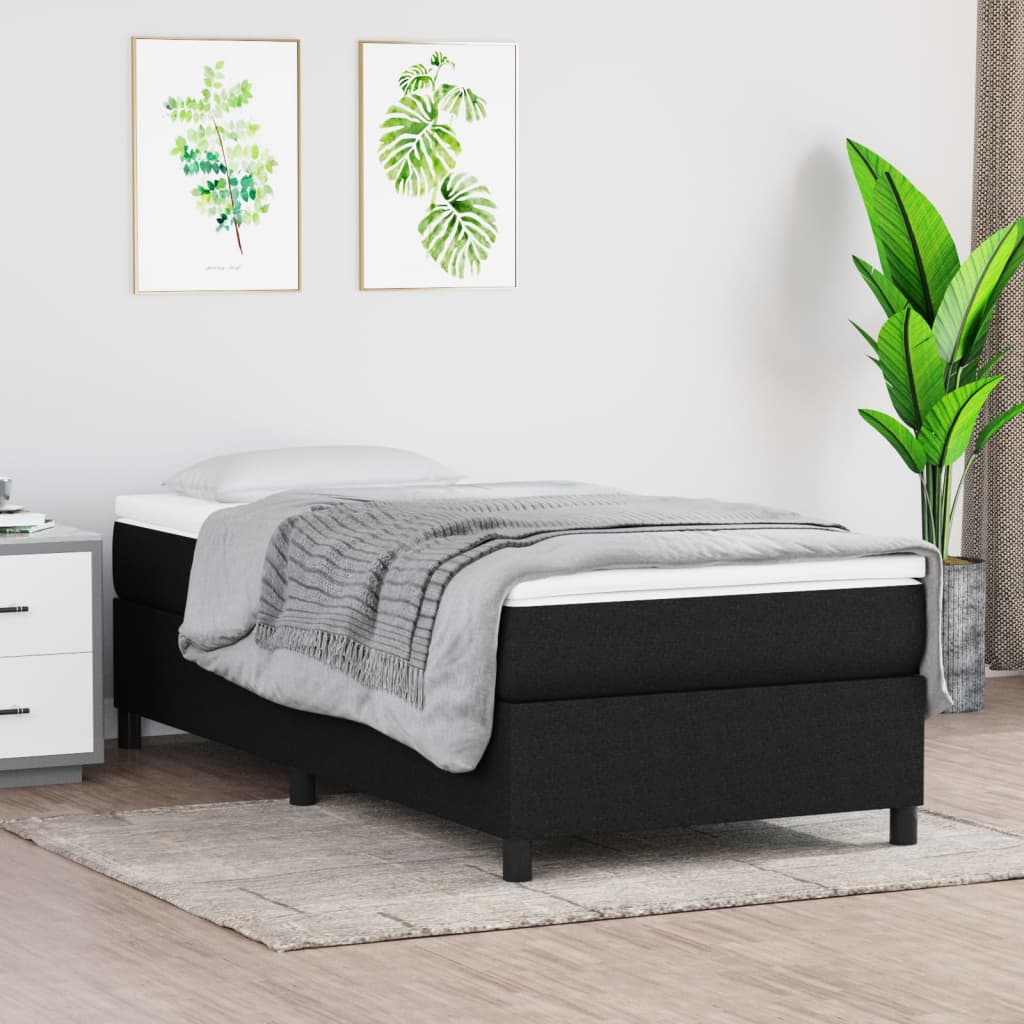 Boxspringbett Schwarz 80×200 cm Stoff