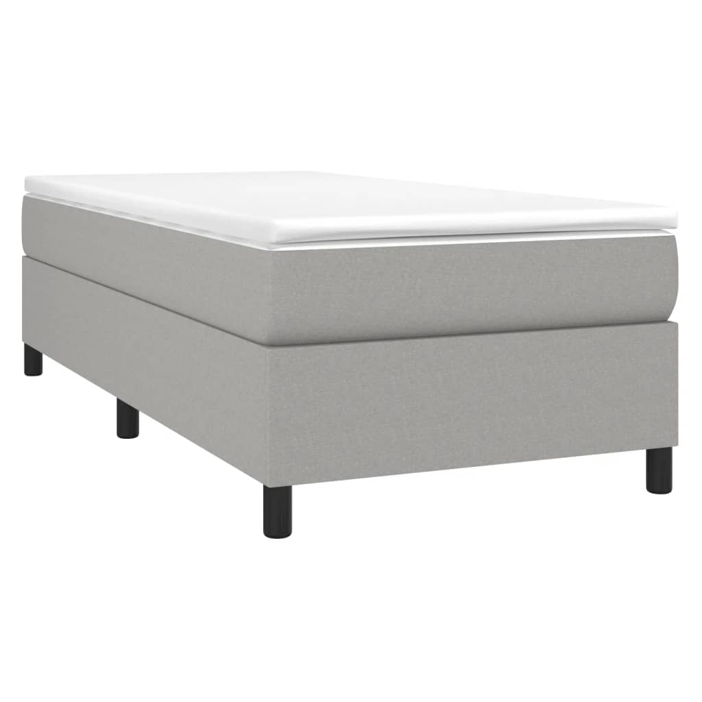 vidaXL Bedframe zonder matras 90x190 cm stof lichtgrijs afbeelding