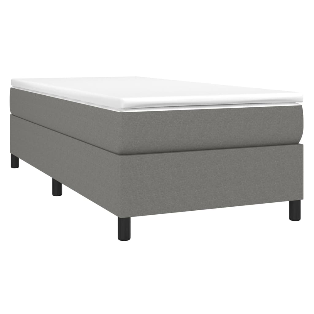 vidaXL Bedframe zonder matras 90x190 cm stof donkergrijs afbeelding