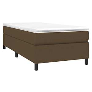 Rám postele s boxspringem tmavě hnědá 90 x 190 cm textil - obrázek 3