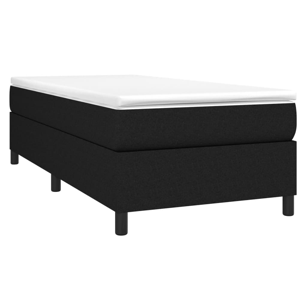 vidaXL Bedframe zonder matras 90x200 cm stof zwart afbeelding