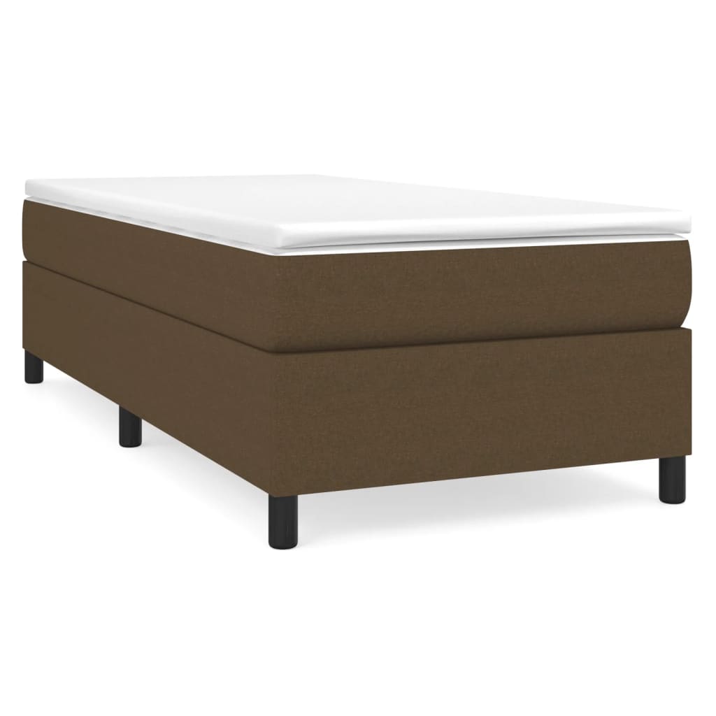 E-shop vidaXL Posteľný rám s boxspringom tmavohnedá 90x200 cm látka
