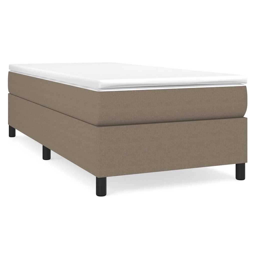vidaXL Rám postele s boxspringem taupe 90x200 cm textil