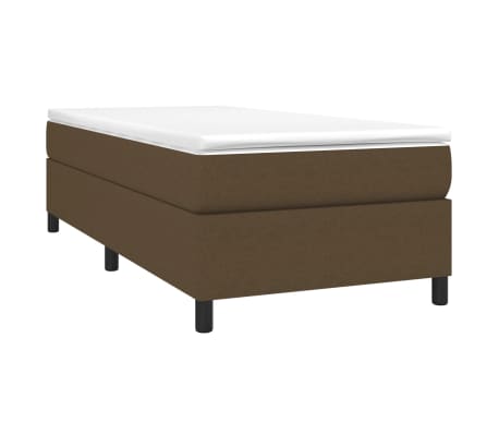 vidaXL Cadre de lit &agrave; lattes marron fonc&eacute; 100x200 cm tissu